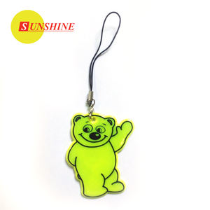 SONNENSCHEIN werbe pvc reflektierende tier glow in the dark sicherheits keychain - Product Image 4