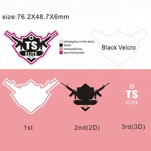 Tùy chỉnh 3D chất lượng cao phát sáng trong bóng tối mềm cao su PVC vá - Product Image 5