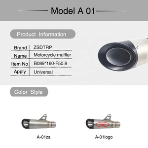Silencieux d'échappement universel pour moto Z800 CBR1000 CBT <span class=keywords><strong>TMAX</strong></span> Dirt Pit Bike Modifier le tuyau d'échappement de motocross - Product Image 4