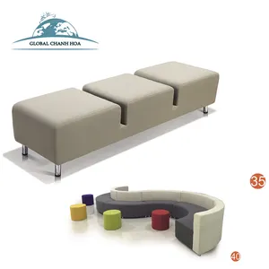 Meerdere Kleuren Stof Kantoor Modulaire Sofa/Hedendaagse Breakout Meubels Zitplaatsen