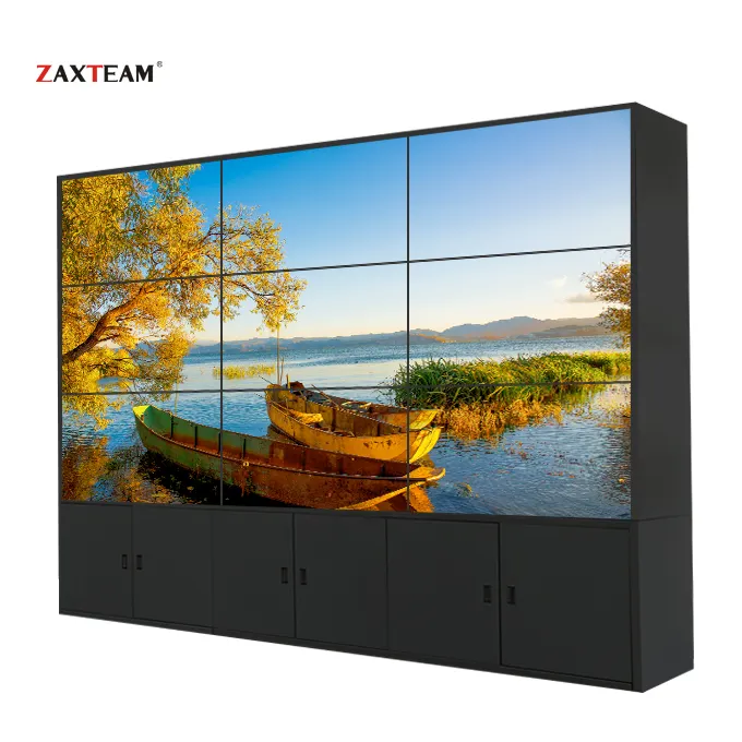ZAXTEAM 55 인치 3.5mm LCD 비디오 벽 BOE 패널 적용 CCTV 또는 상업 디스플레이