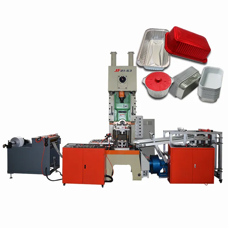 Full automatic aluminum foil tray production line