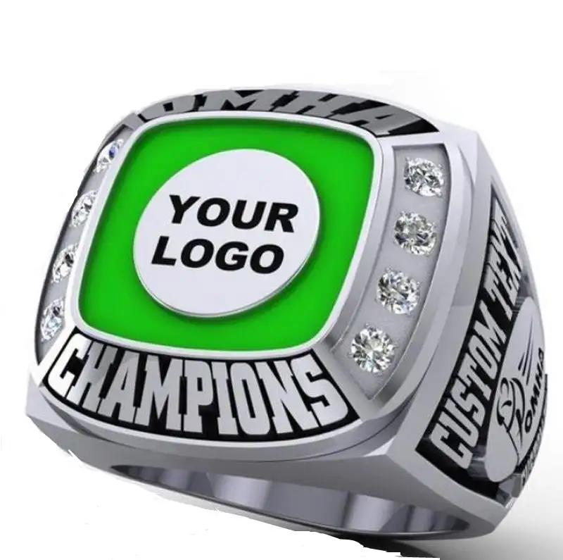 Низкий минимальный заказ, оптовая продажа, эмалированное Спортивное кольцо для взрослых, кольцо с логотипом на заказ