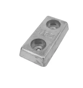 Mil-Spec zinc anode for hull welding type single steel feet