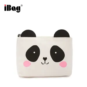 Usine Promotion Toile Fermeture À Glissière Dessins Animé Panda <span class=keywords><strong>Noir</strong></span> <span class=keywords><strong>et</strong></span> <span class=keywords><strong>Blanc</strong></span> Visage Cosmétique <span class=keywords><strong>Sac</strong></span> - Product Image 1