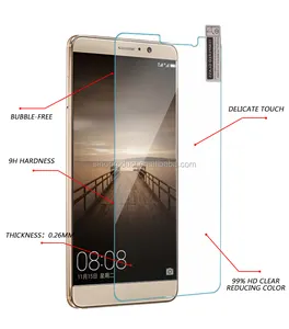 Wholesale 0.33mm 2.5D ultra thin mobile phone 9H tempered glass for huawei mate 9 tempered glass screen protector