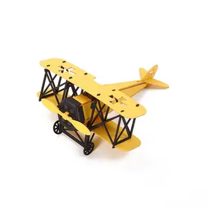 New 3D Mini Fokker D.VII Fighter Plane Models Recycled Fun Matt Paper 3d Jigsaw Puzzle For Kids and Adult