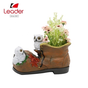 Maceta <span class=keywords><strong>de</strong></span> Flores con Forma <span class=keywords><strong>de</strong></span> Bota Marrón Antigua, Diseño <span class=keywords><strong>de</strong></span> Búho, Maceta con Forma <span class=keywords><strong>de</strong></span> Zapato - Product Image 3