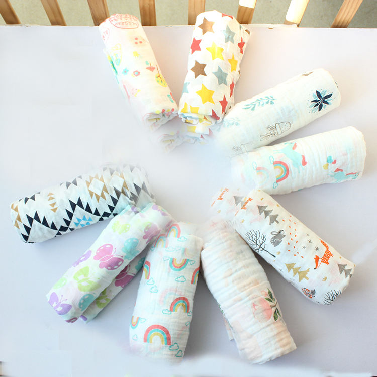 Zogift 2018 nuevo producto 2 capas suave ecológico 100% tela de muselina de algodón Toalla de baño niños - Product Image 6