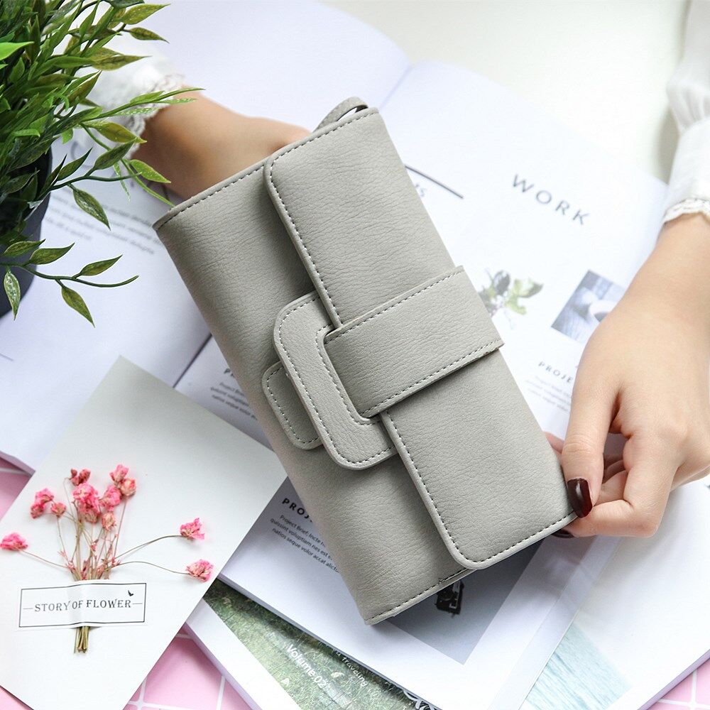 Новинка женский длинный модный кошелек Тройная Складная Многофункциональная Сумка Billetera Mujer