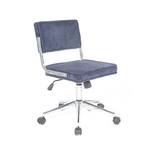 Haute Qualité Bas <span class=keywords><strong>Dossier</strong></span> Rembourrés Buff Jaune PV <span class=keywords><strong>Velours</strong></span> <span class=keywords><strong>Chaise</strong></span> de Bureau - Product Image 4
