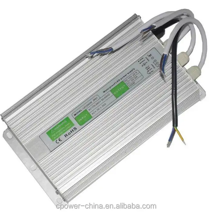 waterproof LED 12v 20a dc power supply 250w led driver s-250-12 IP67 for LED strip