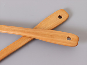 Juego de Espátulas de Madera de Teca Antiadherentes de 39 cm con Mango Largo para Cocinar - Product Image 4