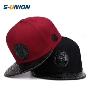 S-UNION Leather flat brim trucker baseball cap for women men bones gorras hats outdoor hip hop snapback sports caps