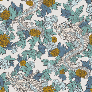 <span class=keywords><strong>Papier</strong></span> <span class=keywords><strong>peint</strong></span> décoratif pour la maison en vinyle avec motif de dragon de chrysanthème de <span class=keywords><strong>nuage</strong></span> de bon augure de la Chinoiserie - Product Image 5