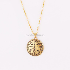 Collier avec pendentif d'<span class=keywords><strong>ange</strong></span> pour filles, bijoux à la mode, sceau d'archange <span class=keywords><strong>URIEL</strong></span> Talisman, signe d'<span class=keywords><strong>uriel</strong></span>, N0375 - Product Image 1