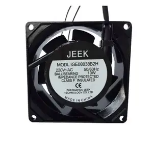 JEEK 80mm ac מאוורר 220v 380v ac dc פנל פליטה קירור עם CE 8025 צירי זרימת אוהדים