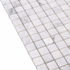 Mới đến 15mm Bianco Carrara đá cẩm thạch vuông khảm hồ bơi gạch Thái Lan nhà máy - Product Image 2