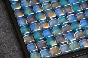 Oceanside 12x12 bleu <span class=keywords><strong>mosaïque</strong></span> de galets de verre tuile de dosseret de cuisine - Product Image 6
