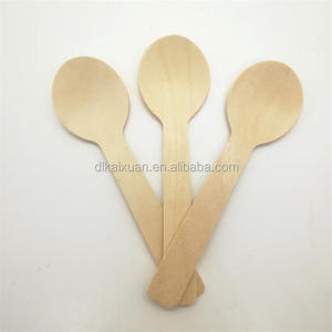 Mini cuchara de madera desechable Biodegradable, 100MM, ecológica, <span class=keywords><strong>para</strong></span> degustación de madera - Product Image 1