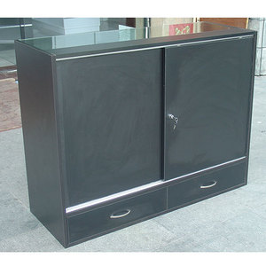 Khách hàng Kích thước giới thiệu với kính phía trước và khóa cửa ở phía sau và với ngăn kéo để hiển thị - Product Image 1