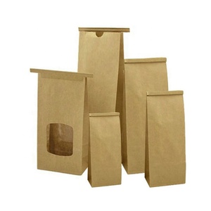 Biểu tượng tùy chỉnh in sinh thái thân thiện bên gusset với cửa sổ rõ ràng 2lb Kraft túi giấy tin Tie Cà phê túi đậu bao bì Pouch - Product Image 3