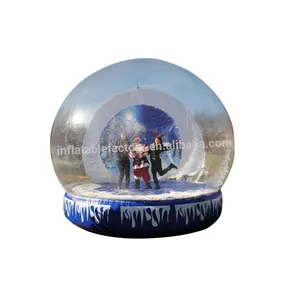 Birthday Party Events Giant Christmas Photo Backdrop Inflatable Human Snow Globe With Base