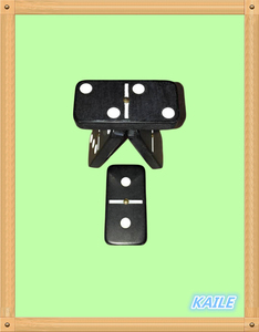 Doble seis dominó con caja de madera <span class=keywords><strong>pintura</strong></span> <span class=keywords><strong>blanca</strong></span> negro - Product Image 6