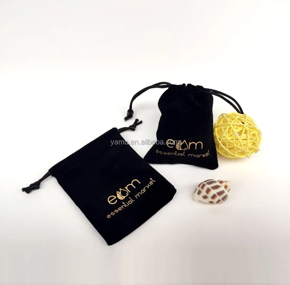 Pochette en velours avec imprimé personnalisé, sacs cadeaux en tissu, vente en gros, pièces