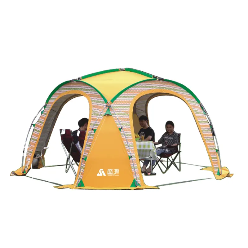 Barato impreso gran cúpula camping Sun sombreado refugio al aire libre ocio jardín yurta dosel tienda