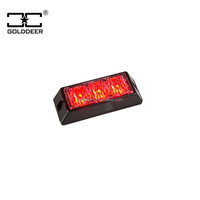 Golddeer 3,58 "3W Amarillo Ámbar Luz de rejilla de advertencia de emergencia para camión Vehículo (SL6231)