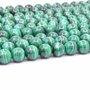 Perle Rotonde in <span class=keywords><strong>Malachite</strong></span> Naturale di Alta Qualità per Creazione di Gioielli, Vendita all'Ingrosso - Product Image 1