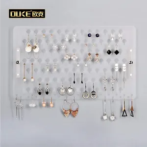 Wall Mount Earring Jewelry Holder OrganizerハンガーStorage Rack Display ClearとAcrylic 94 Holes