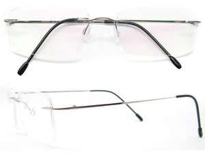 Gọng Kính Mắt Titan Không Vành Mới Nhất Gọng Kính Nam Siêu Uốn Cong Gọng Kính Bạc - Product Image 3