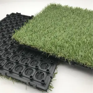 DIY chain tile lawn garden floor artificial grass tiles for home balcony decoration