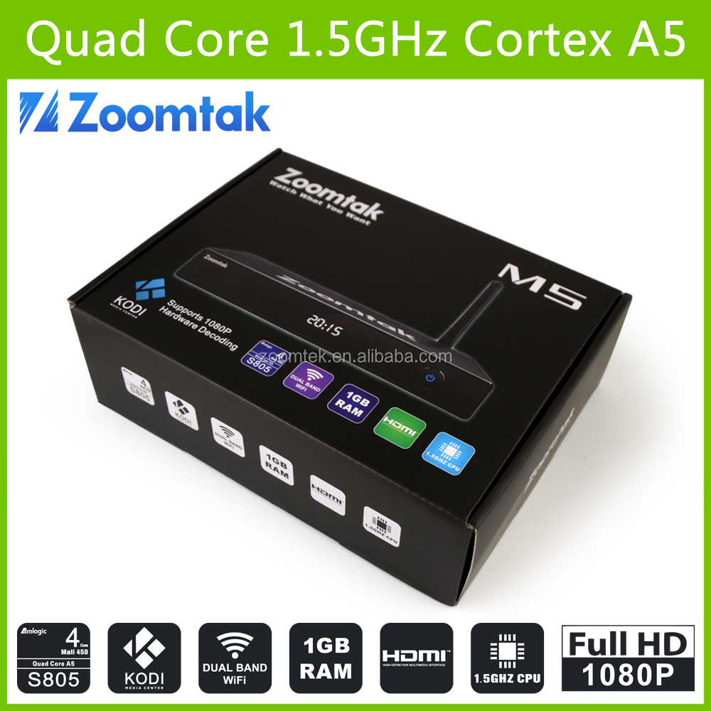 Zoomtak m5 Amlogic S805 quad core Android 4.4 KODI caja
