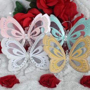 Bán Hot Pink Die Cut Làm Cho Hình Dạng Bướm Vận Chuyển CuộN Lời Mời Đám Cưới - Product Image 6