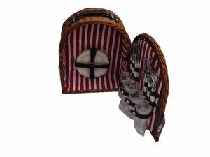 Sauce cesta tejida granel Brown cestas de picnic para 2 peroson - Product Image 4