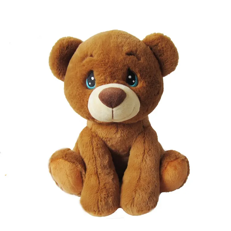 Mainan Boneka Mewah Buatan Kustom Mainan Boneka Beruang Duduk Lembut Mainan Kustom