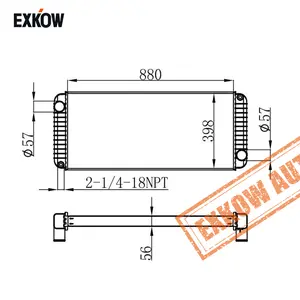 Bộ Tản Nhiệt Cho Paccar Kenworth T300 Peterbilt 330 335 L6 8.3L 2003-2007 MT 70809512221 70809512222 3E10673D 3S10673 3E0099930000