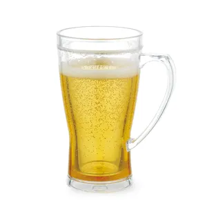Boccali di birra di grandi dimensioni con manico in Gel congelato tazza di plastica gelata tazza congelatore tazze a doppia parete - Product Image 1