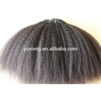 Extensions de cheveux brésiliens naturels yaki crépus — ali queen, cheveux humains, crépus lisses, épais, vierges, vente en gros