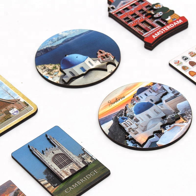 Оптовая продажа, туристические сувениры из деревянного материала, магнит на холодильник, мировой город