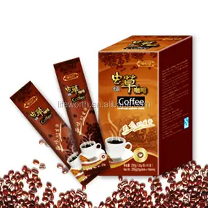 LIFEWORTH integratori di caffè ai funghi istantanei con Cordyceps Sinensis micelio estrae polvere antiossidante - Product Image 1