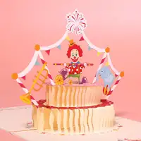 Özel el yapımı DIY tebrik kartı mutlu doğum günü 3D doğum günü Pop Up kart