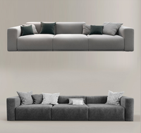 Canapé d'angle 3 places en tissu avec design en bois, vente chaude pour le salon