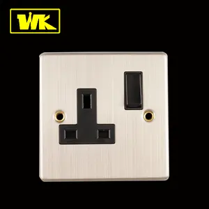 WK 13A Single Gang BS Electrical Wall Switched Socket Power Socket