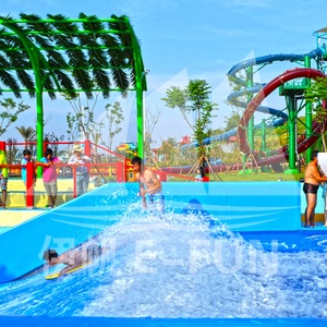 <span class=keywords><strong>FlowRider</strong></span>-tobogán de agua de fibra de vidrio azul, para surf grande, parque acuático, entretenimiento - Product Image 2