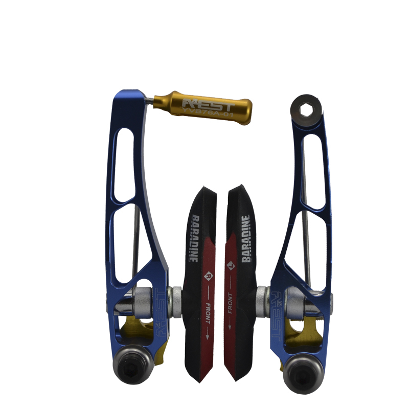 AEST 自転車用 CNC Vブレーキ システム 赤 アルミ製 MTB部品