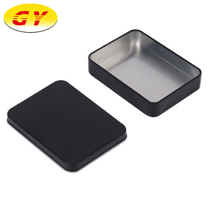 Có thể tái chế hình chữ nhật màu đen kim loại bespoke <span class=keywords><strong>tin</strong></span> trường hợp gói lon huy hiệu hộp dán lưu niệm bao bì - Product Image 2